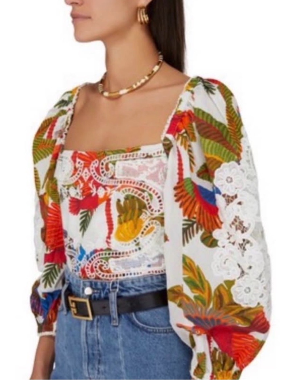 Farm Rio Forest Birds blouse - Size Small